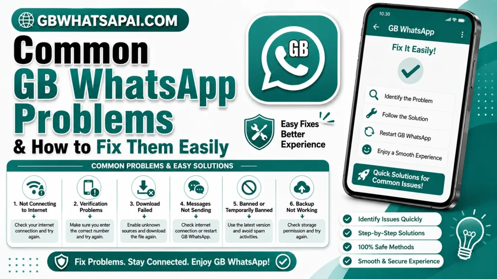 Common GB WhatsApp Problems & How to Fix Them Easily